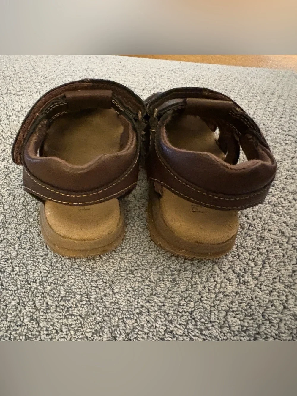 The Children's Place Brown Leather Fisherman Sandals